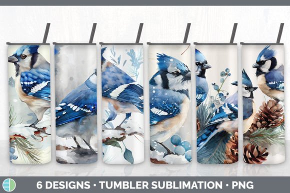 Christmas Blue Jay: Festive Illustrations for Branding