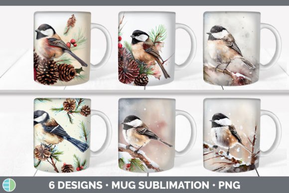Christmas Chickadee Mug Sublimation Co Illustrations Review