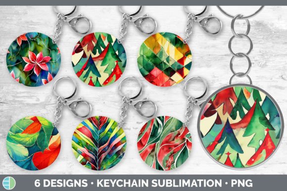 Christmas Keychain Bundle: Festive Illustrations