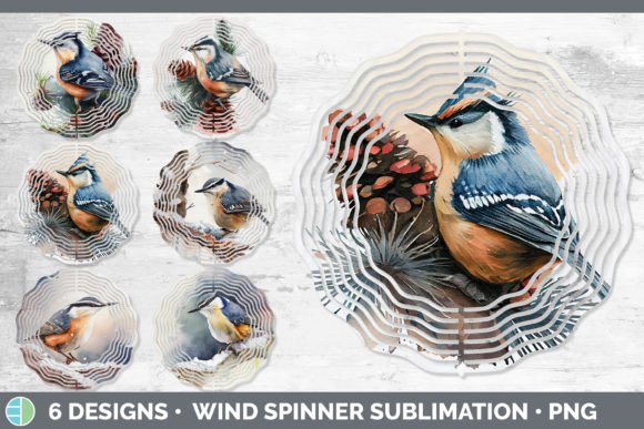 Christmas Nuthatch Wind Spinner Sublim: Illustrations Review
