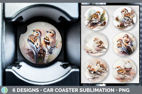 Christmas Snow Bunting Car Coaster Sub: Fresh Illustrations