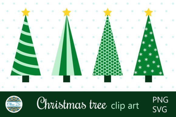 Christmas Tree SVG PNG Clip Art: Festive Illustrations