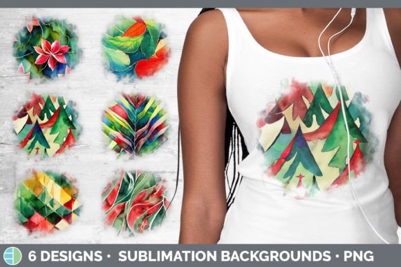 Grunge Christmas Sublimation: Festive Illustrations