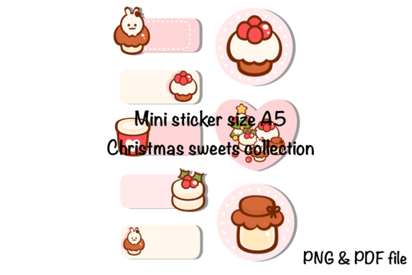 Mini Sticker Christmas Sweets: Festive Illustrations