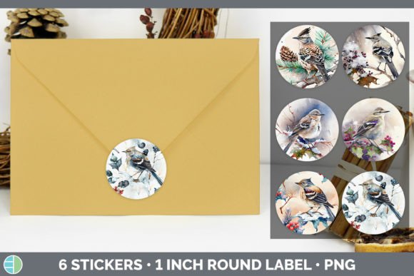 Mockingbird Christmas Stickers: Festive Illustrations