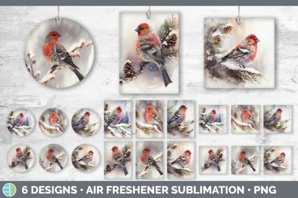 Review: Christmas Pine Grosbeak Air Freshener Illustrations