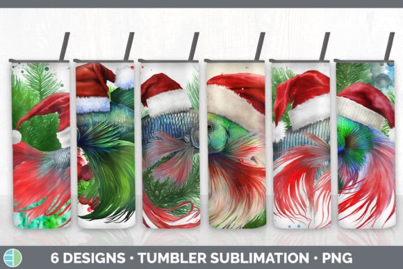 Santa Beta Fish Christmas Tumbler Sublim: Illustrations Review